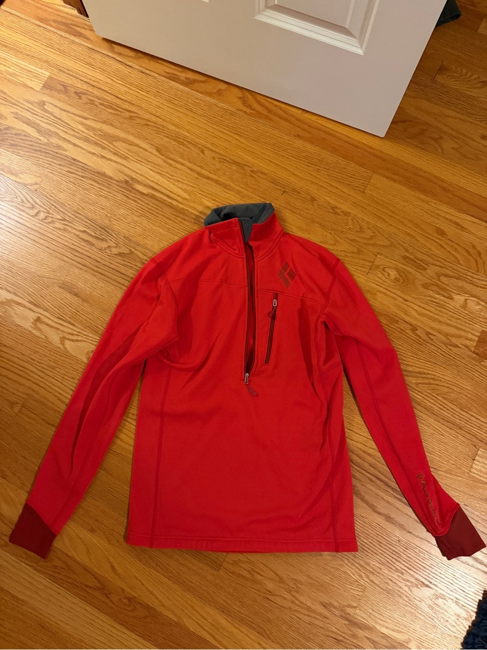 Men's Red Half-Zip Black Diamond size small